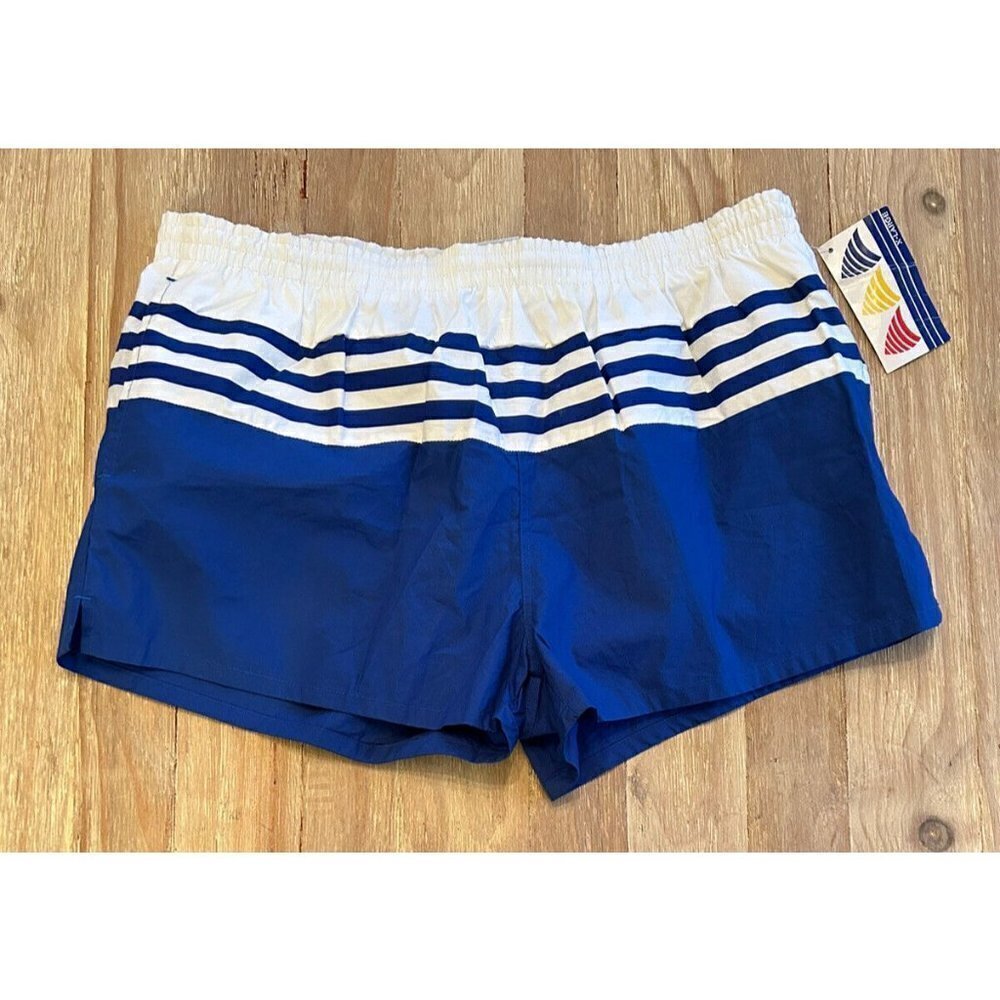 Vintage RHM Dock Wear Mens Swim Trunks Shorts Size XL Retro Striped 80/90s
